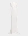 Zhivago Battle Lines The Heiress V-neck Gown In White