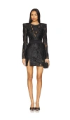 Zhivago Belle Fleur Mini Dress In Black