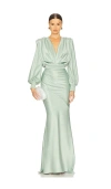 Zhivago Betsy Long Dress In Sage