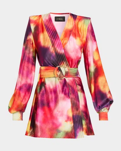 Zhivago Cala Conta Tie-dye Mini Dress In Multi