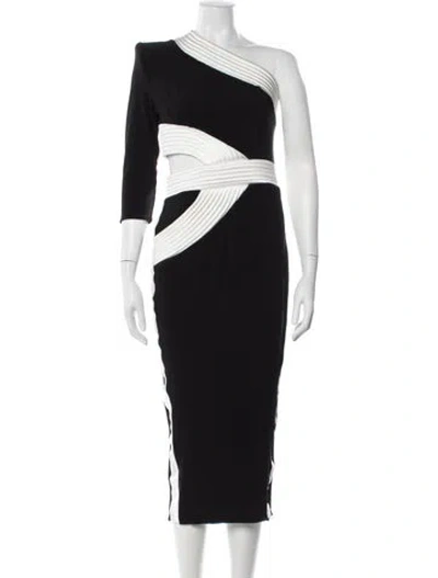 Pre-owned Zhivago Colorblock Pattern Knee-length Dress In Black
