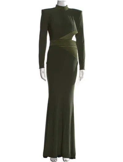 Pre-owned Zhivago Colorblock Pattern Long Dress W/ Tags In Green