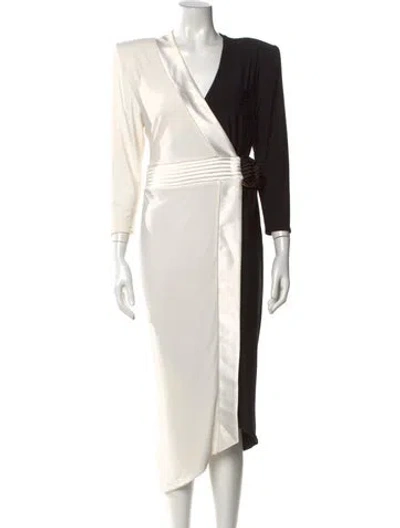 Pre-owned Zhivago Colorblock Pattern Midi Length Dress In Multi