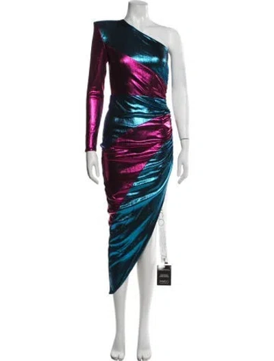 Pre-owned Zhivago Colorblock Pattern Midi Length Dress W/ Tags In Multicolor