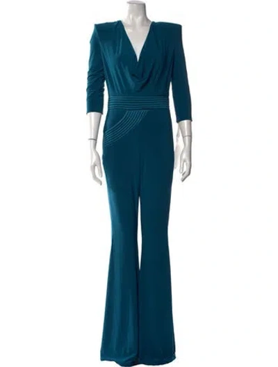 Pre-owned Zhivago Cowl Neck Jumpsuit W/ Tags In Blue