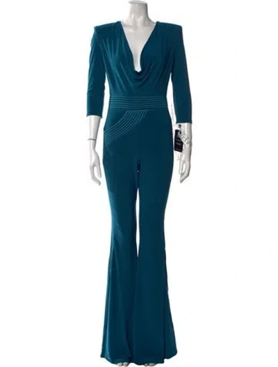 Pre-owned Zhivago Cowl Neck Jumpsuit W/ Tags In Blue