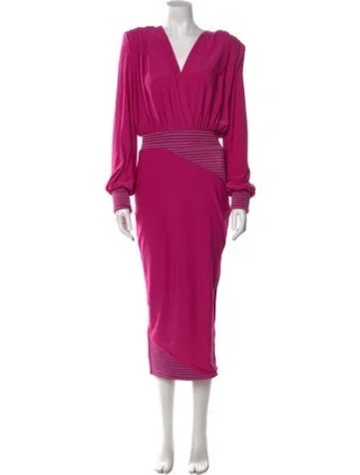 Pre-owned Zhivago Cowl Neck Long Dress In Pink