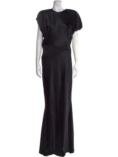 Pre-owned Zhivago Crew Neck Long Dress In Black