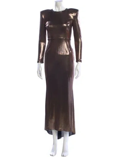 Pre-owned Zhivago Crew Neck Long Dress In Brown