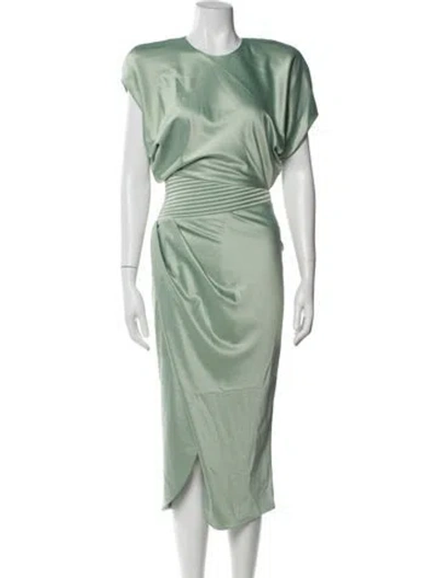 Pre-owned Zhivago Crew Neck Long Dress In Green