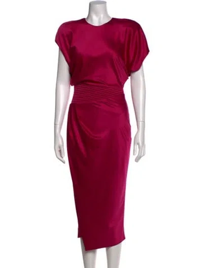 Pre-owned Zhivago Crew Neck Long Dress In Pink