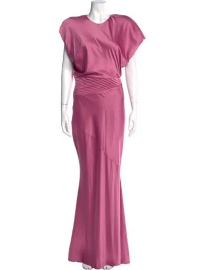 Pre-owned Zhivago Crew Neck Long Dress In Pink