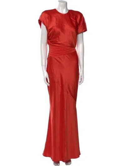 Pre-owned Zhivago Crew Neck Long Dress In Red