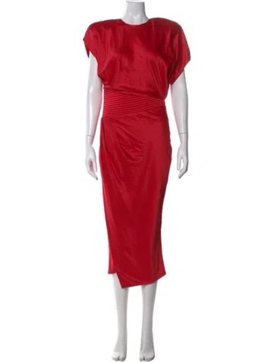 Pre-owned Zhivago Crew Neck Long Dress In Red