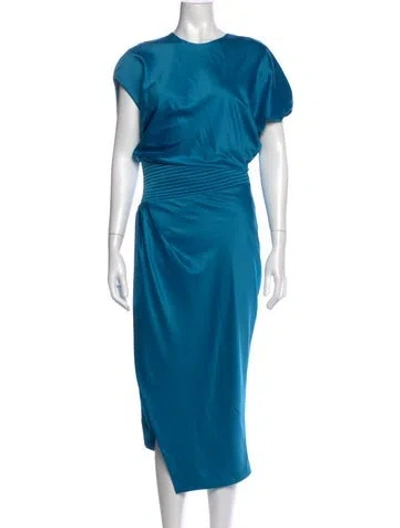 Pre-owned Zhivago Crew Neck Midi Length Dress In Blue