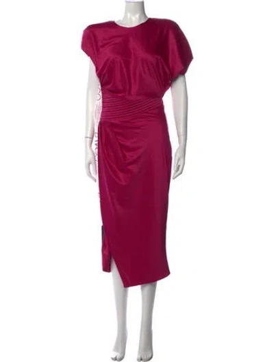 Pre-owned Zhivago Crew Neck Midi Length Dress In Pink