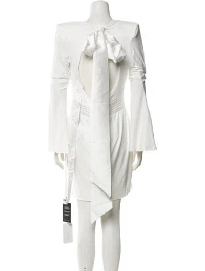Pre-owned Zhivago Crew Neck Mini Dress In White