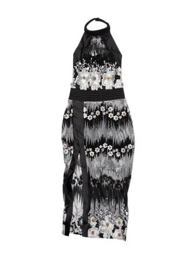 Pre-owned Zhivago Floral Print Long Dress W/ Tags In Black