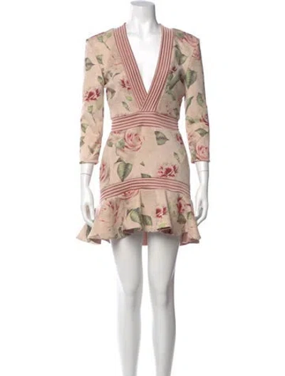 Pre-owned Zhivago Floral Print Mini Dress