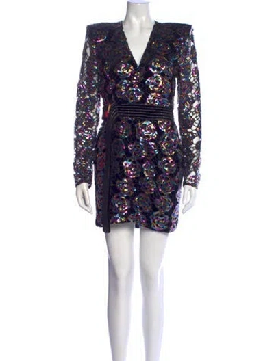 Pre-owned Zhivago Floral Print Mini Dress In Multi
