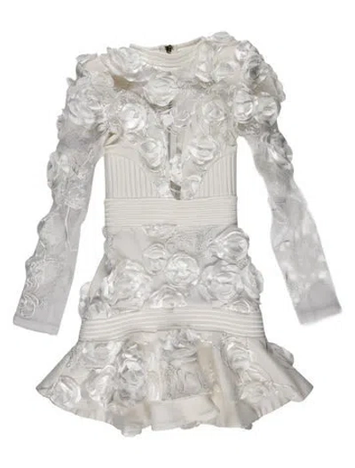Pre-owned Zhivago Floral Print Mini Dress W/ Tags In White