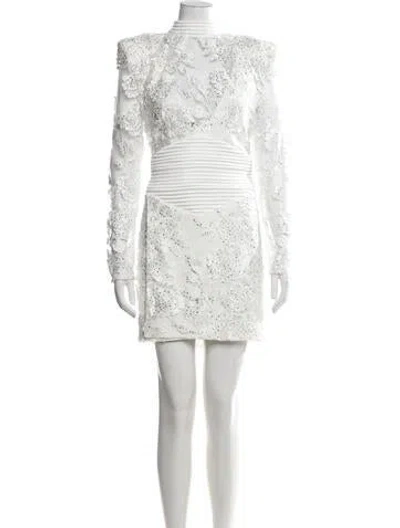 Pre-owned Zhivago Floral Print Mini Dress W/ Tags In White