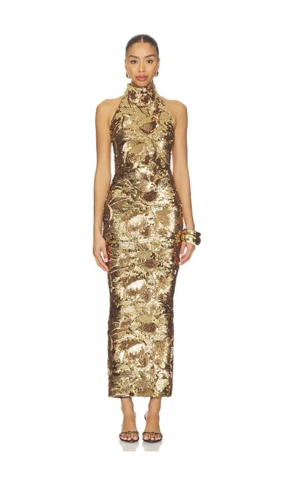 Zhivago Florentine Sunset Dress In Gold