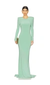 Zhivago Forte Gown In Sage,teal