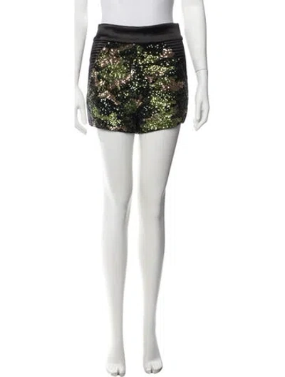 Pre-owned Zhivago Graphic Print Mini Shorts W/ Tags In Blue/metallic