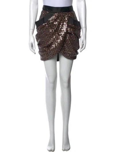 Pre-owned Zhivago Graphic Print Mini Skirt In Multi