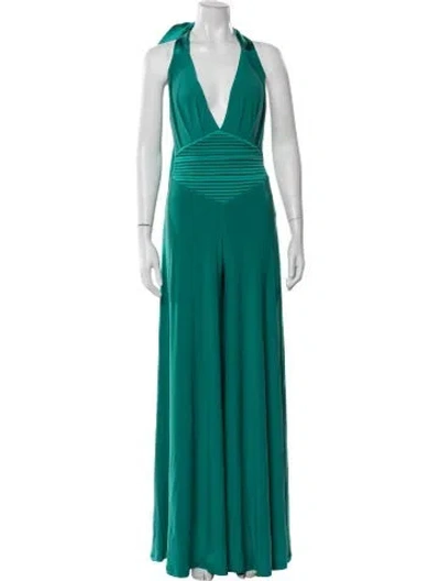Pre-owned Zhivago Halterneck Jumpsuit W/ Tags In Green