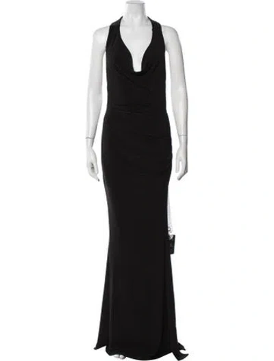 Pre-owned Zhivago Halterneck Long Dress W/ Tags In Black