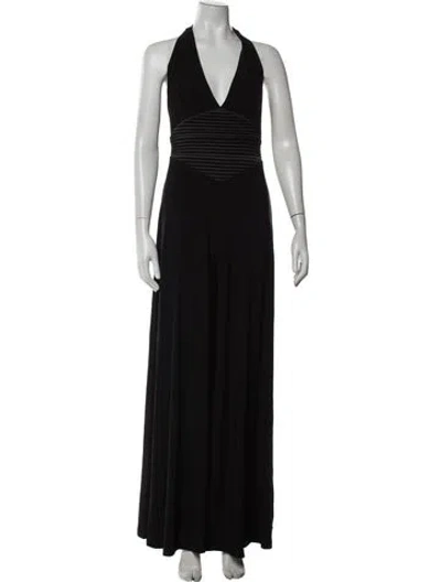 Pre-owned Zhivago Halterneck Long Dress W/ Tags In Black