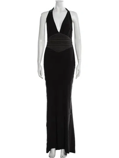 Pre-owned Zhivago Halterneck Long Dress W/ Tags In Black