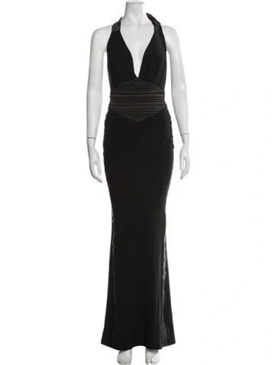 Pre-owned Zhivago Halterneck Long Dress W/ Tags In Black