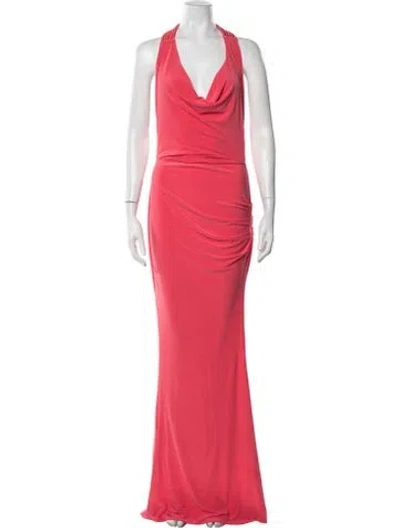 Pre-owned Zhivago Halterneck Long Dress W/ Tags In Pink