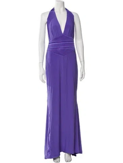 Pre-owned Zhivago Halterneck Long Dress W/ Tags In Purple