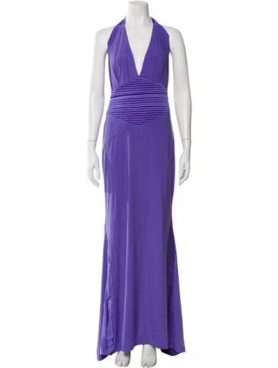Pre-owned Zhivago Halterneck Long Dress W/ Tags In Purple