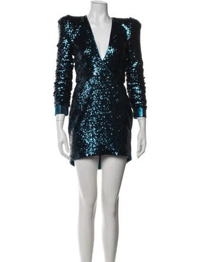 Pre-owned Zhivago Halterneck Midi Length Dress W/ Tags In Blue