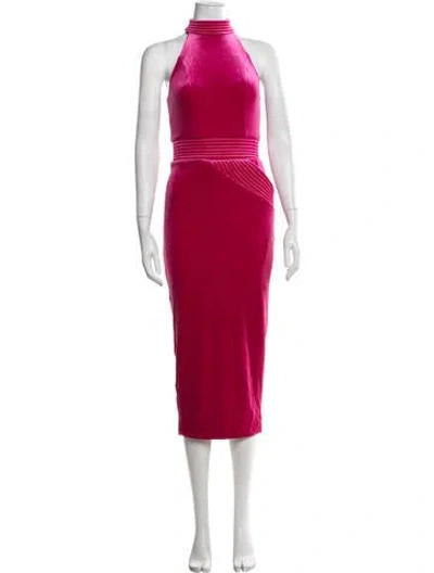 Pre-owned Zhivago Halterneck Midi Length Dress W/ Tags In Red
