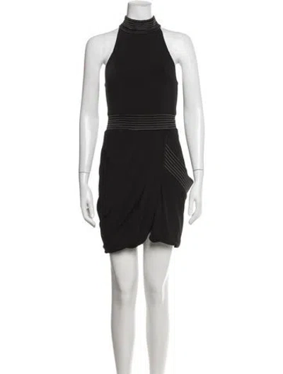 Pre-owned Zhivago Halterneck Mini Dress In Black