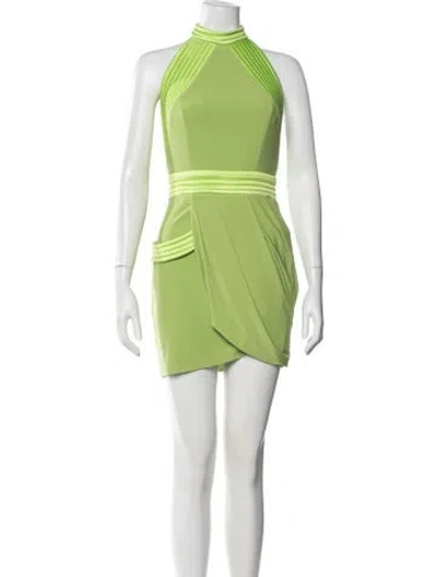 Pre-owned Zhivago Halterneck Mini Dress In Green