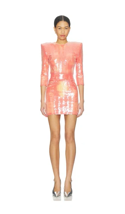 Zhivago Heated Activated Video Wars Mini Dress In Orange & Neon
