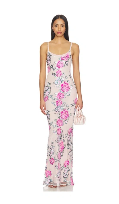 Zhivago Ista Fiorita Slip Dress In Whiterose