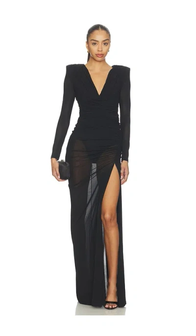 Zhivago It Became Her 2 Pc Mesh Gown In Black