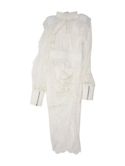 Pre-owned Zhivago Lace Pattern Knee-length Dress In Neutrals