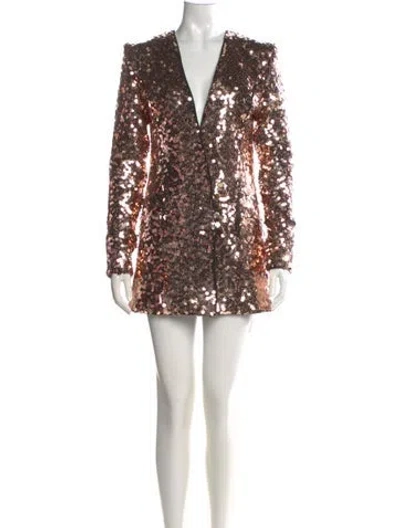 Pre-owned Zhivago Lace Pattern Mini Dress In Brown