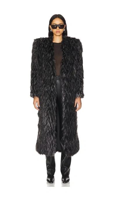 Zhivago Mechanical Dolls Faux Fur Coat In 블랙