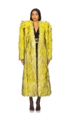 Zhivago Mechanical Dolls Faux Fur Coat In Yellow