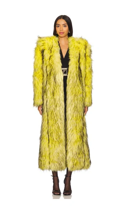 Zhivago Mechanical Dolls Faux Fur Coat In Yellow